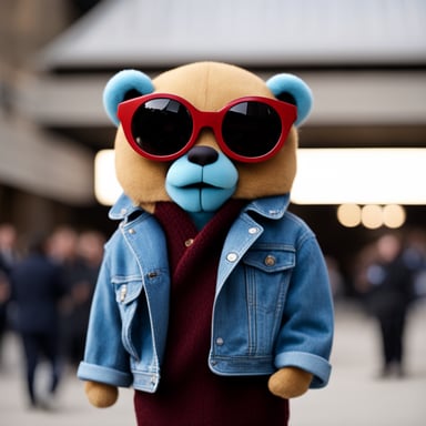 Go Blue Gopher in high fashion Balenciaga style.
