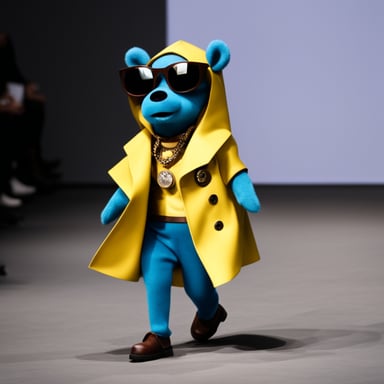 Go Blue Gopher in high fashion Balenciaga style.
