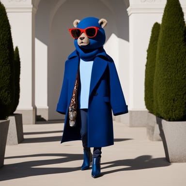 Go Blue Gopher in high fashion Balenciaga style.