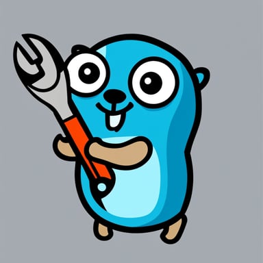 Go Blue Gopher with wrench