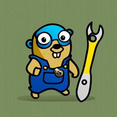 Go Blue Gopher with wrench