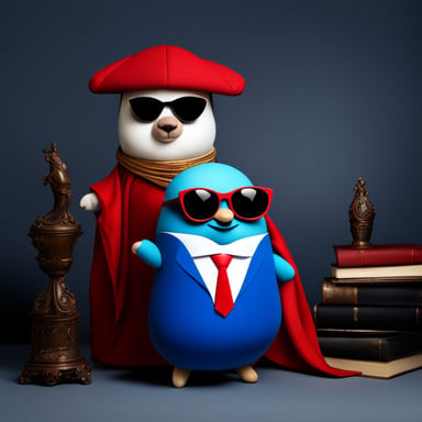 Go Blue Gopher as Morpheus and Lady in Red.