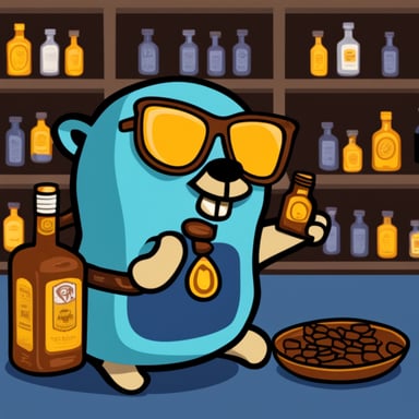 Go Blue Gopher under whiskey