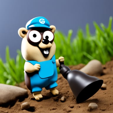 Go Blue Gopher as Professional IT Gopher