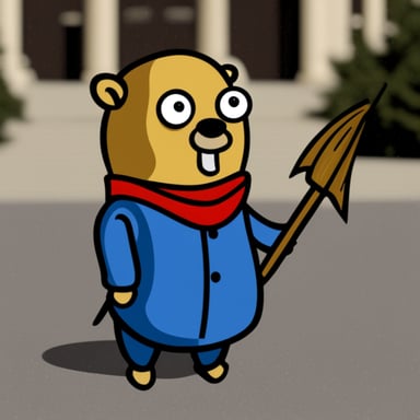 Go Blue Gopher as communism gopher.