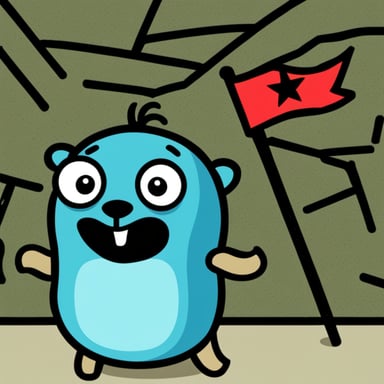 Go Blue Gopher as communism gopher.