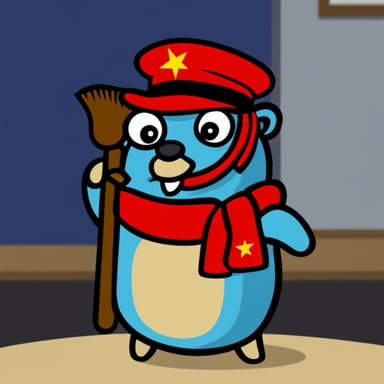 Go Blue Gopher as communism gopher.
