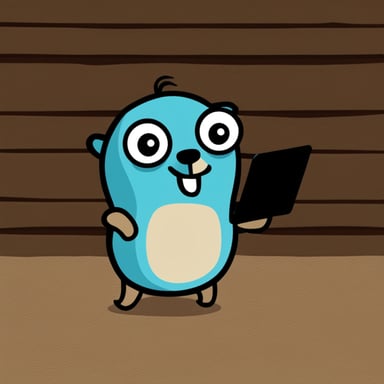 Go blue gopher as bad hacker gopher.
