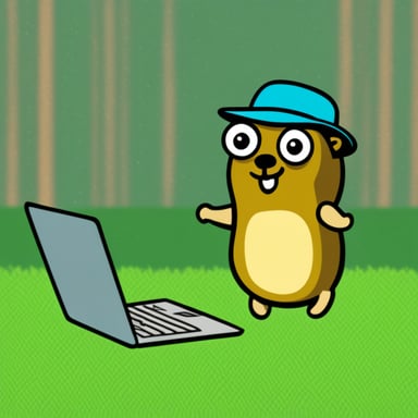 Go Blue Gopher as a gopher programmer.