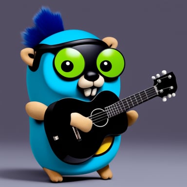 Go Blue Gopher as Punk Gopher