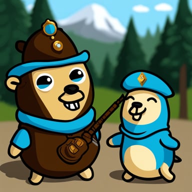 Go Blue Gopher as a cossack.