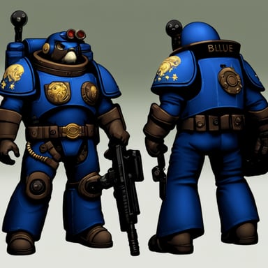 Warhammer 40000: Space Marine featuring Go Blue Gopher as a character.