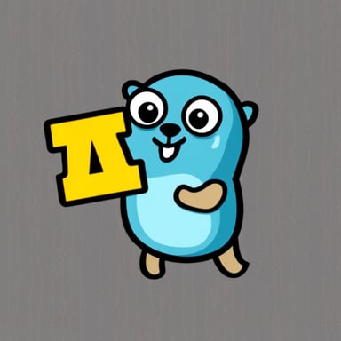 Go Blue Gopher with Avito logo.