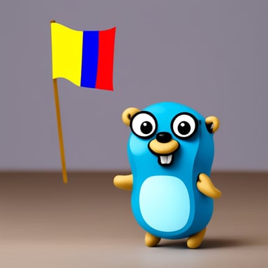 Go Blue Gopher with the inscription Russia