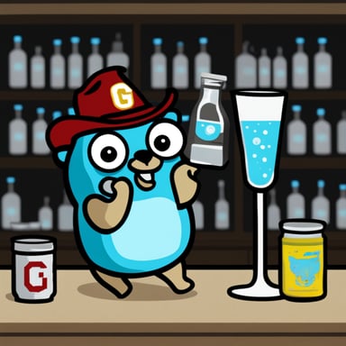 Go Blue Gopher drinks vodka.