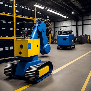 Go Blue Gopher controlling an industrial robot.