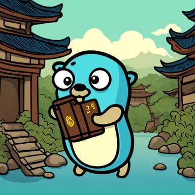 A Go Blue Gopher traveling throughout Asia.