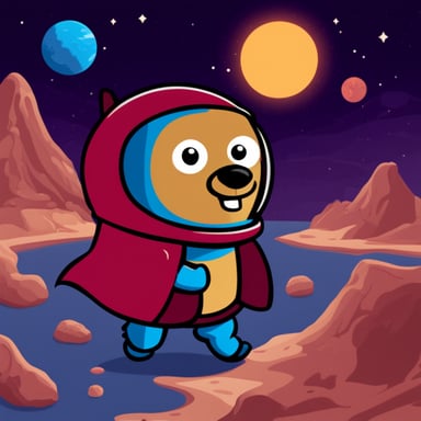 Go Blue Gopher as a Martian.