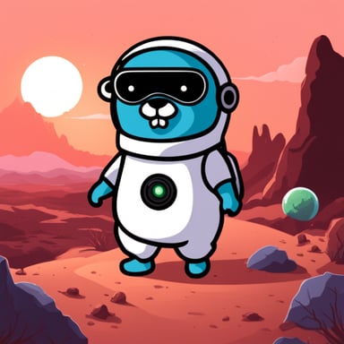 Go Blue Gopher as a Martian.