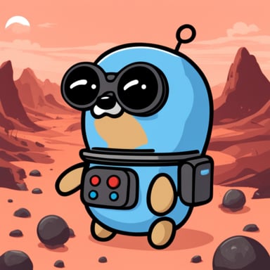 Go Blue Gopher as a Martian.