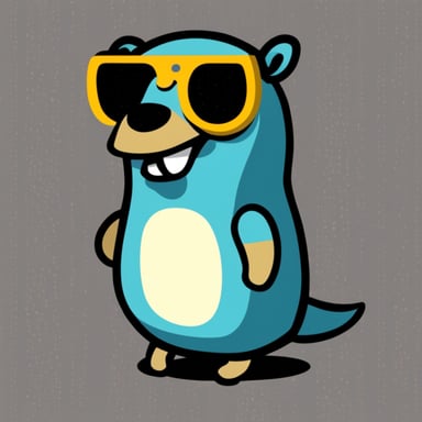 Go Blue Gopher as a dinosaur.