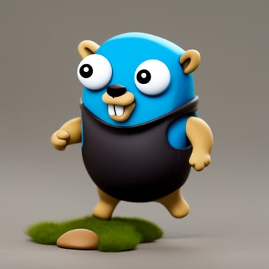 Go Blue Gopher as Super Big Muscle Gopher