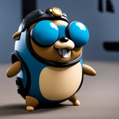 Go Blue Gopher as Super Big Muscle Gopher