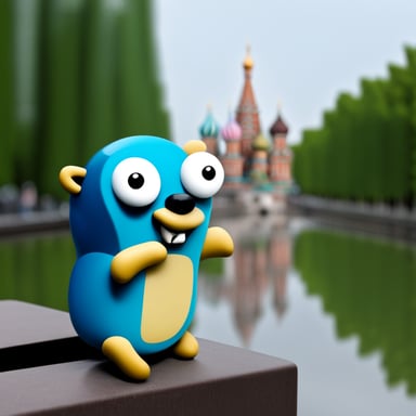 Go Blue Gopher chilling in Moscow.
