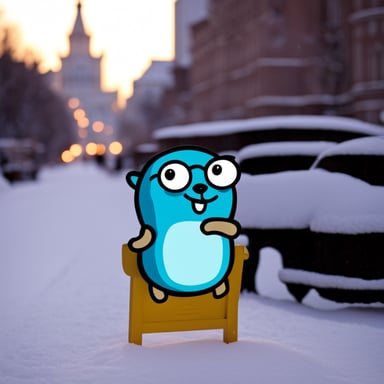 Go Blue Gopher chilling in Moscow.
