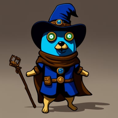 Go Blue Gopher as a magic character from the game Hexen.