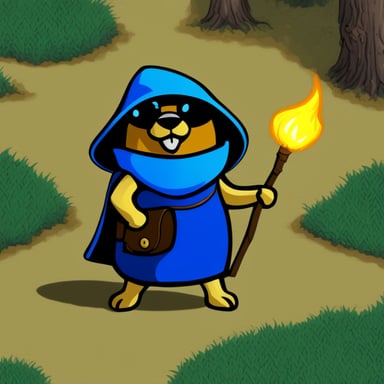 Go Blue Gopher as a magic character from the game Hexen.