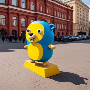 Go Blue Gopher in Moscow, Russia
