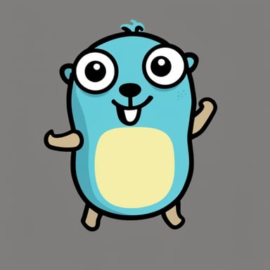 Go Blue Gopher as a happy gopher.