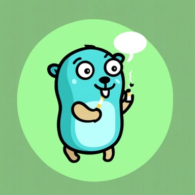 Go blue gopher with cigarette