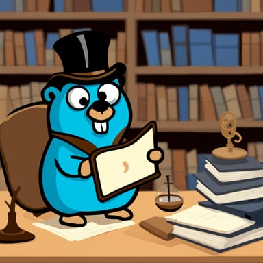 Go Blue Gopher as Sherlock Holmes investigates a case.
