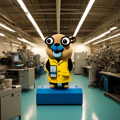 Go Blue Gopher in the R&D department focuses on pioneering new technologies.