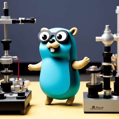 Go Blue Gopher in the R&D department focuses on pioneering new technologies.