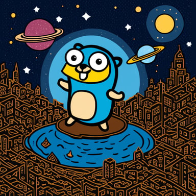 Go Blue Gopher creates a universe.