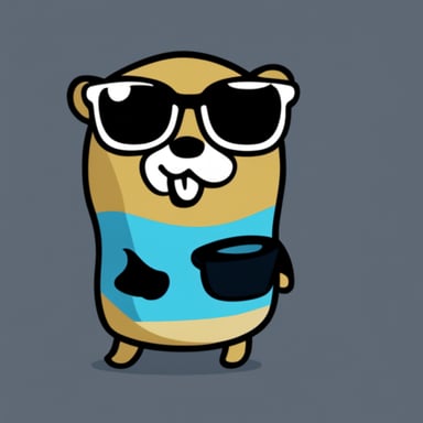Go Blue Gopher with black sunglasses