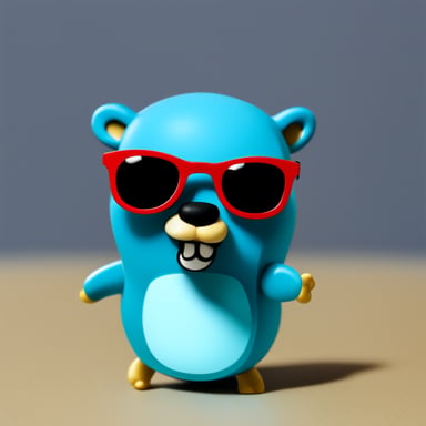Go Blue Gopher with black sunglasses