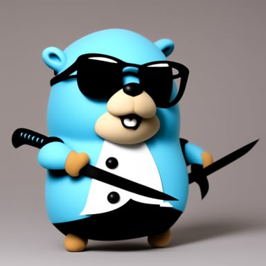 Go Blue Gopher as the nerdy, dangerous sword fighter in the black metal scene.