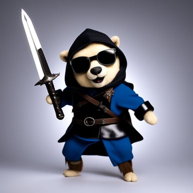 Go Blue Gopher as the nerdy, dangerous sword fighter in the black metal scene.