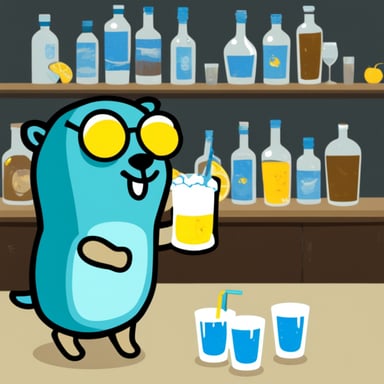 Go blue gopher drinks vodka.