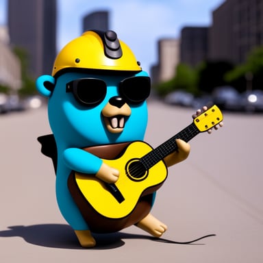 Go Blue Gopher as Doomer Gopher postpunk