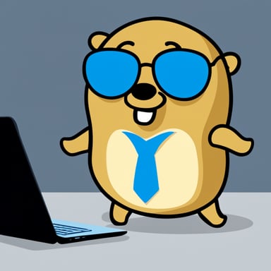 Go Blue Gopher works hard to create an analytic service.