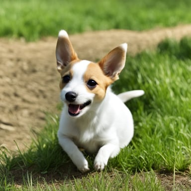 Happy and cute Go Blue Gopher like a Jack Russell Terrier.