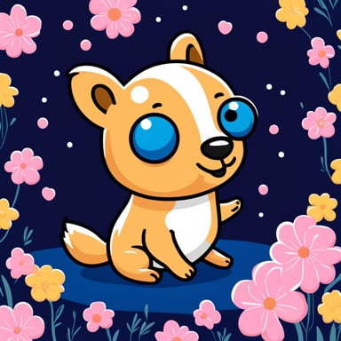 Happy and cute Go Blue Gopher like a Jack Russell Terrier.