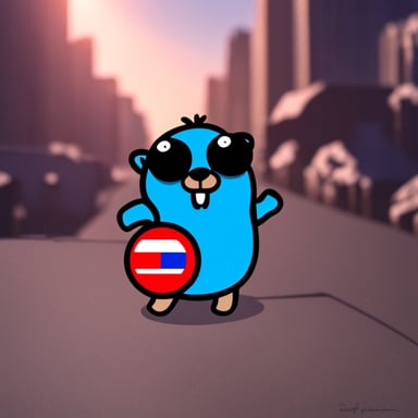 Go Blue Gopher as Russian Angry Gopher