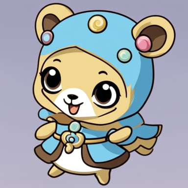 A go blue gopher as a magical girl from Japanese anime transforms with elegance and fights evil with her unique powers, bringing peace and harmony wherever she goes.