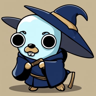 Go Blue Gopher as a Shinigami from Bleach anime, Japanese style character.